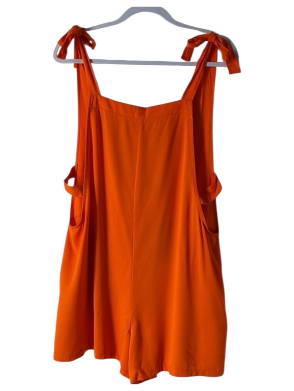 Shinestar NWT orange square neck open back romper y2k cute summer size M